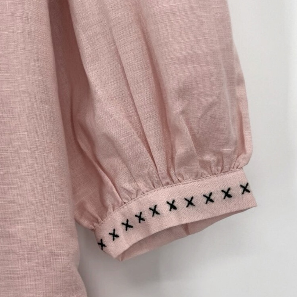 TUCKERNUCK Bermuda Pink Palmerston Mini Puff Sleeve Dress Bermuda Pink Sz. XS - Picture 12 of 16